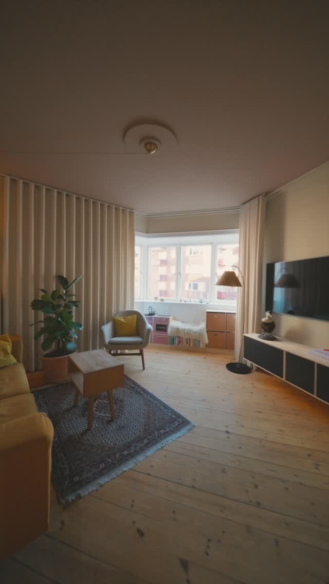 Hjørnelejlighed med 3 værelser